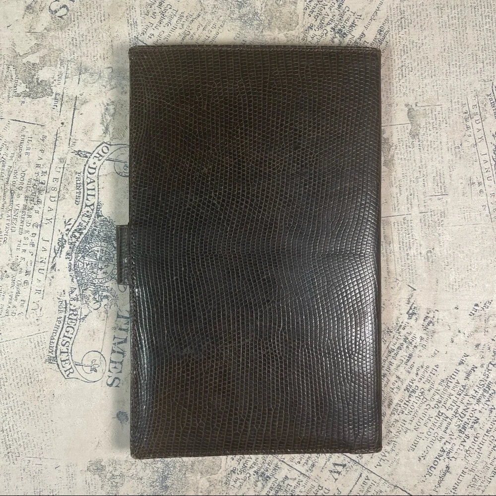 Rare Vintage Mark Cross Paris Genuine Lizard Leather Travel Wallet Collector